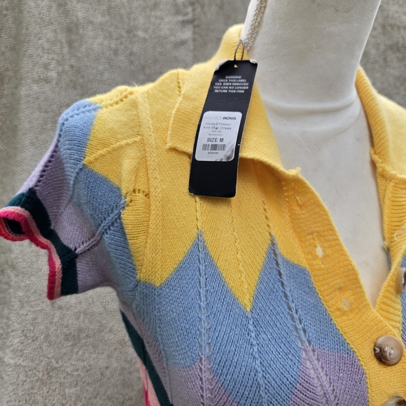 Fashion Nova Colorful Chevron Mini Dress - Picture 4 of 10